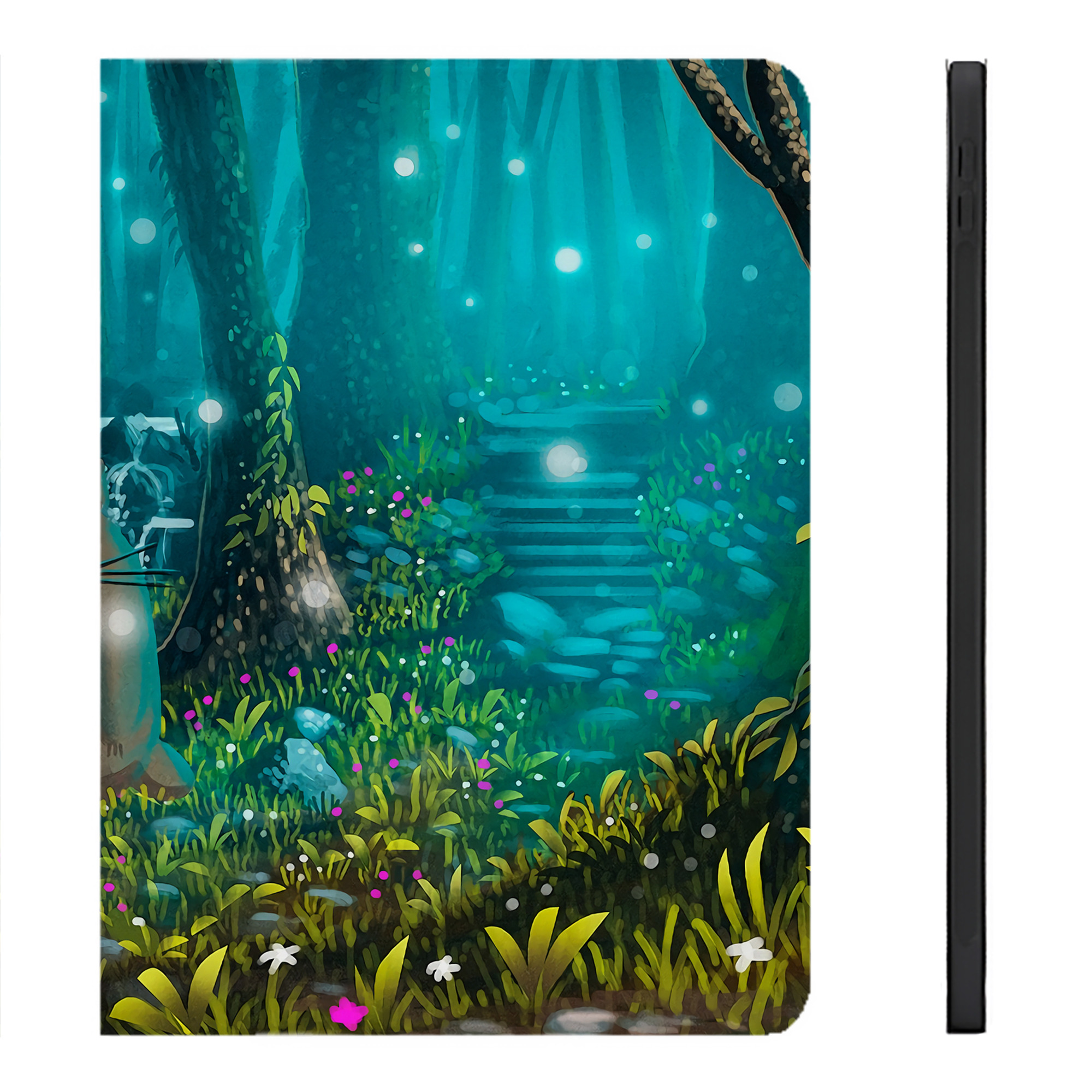 （画像用） となりのトトロ 草壁メイ 草壁サツキ My Neighbor Totoro Satsuki Kusakabe Mei Kusakabe IPadケース ペンホルダー付き ブックスタイルデザイン